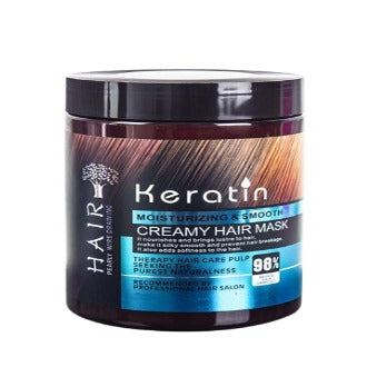 Nourishing Blue Creamy Keratin Hair Mask Treatment: Professional 500ml