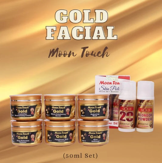 Gold Facial Set 50ml With Mini Polisher + Free Sponge