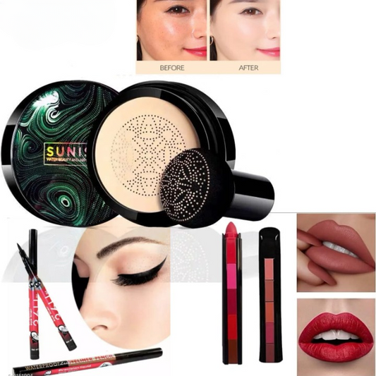 3 In 1 Makeup Deal Sunisa Foundation Base 20g + BB Cream Nude Liquid Foundation + yanqina 36h Liner + 5 In 1 Lipstick Pen